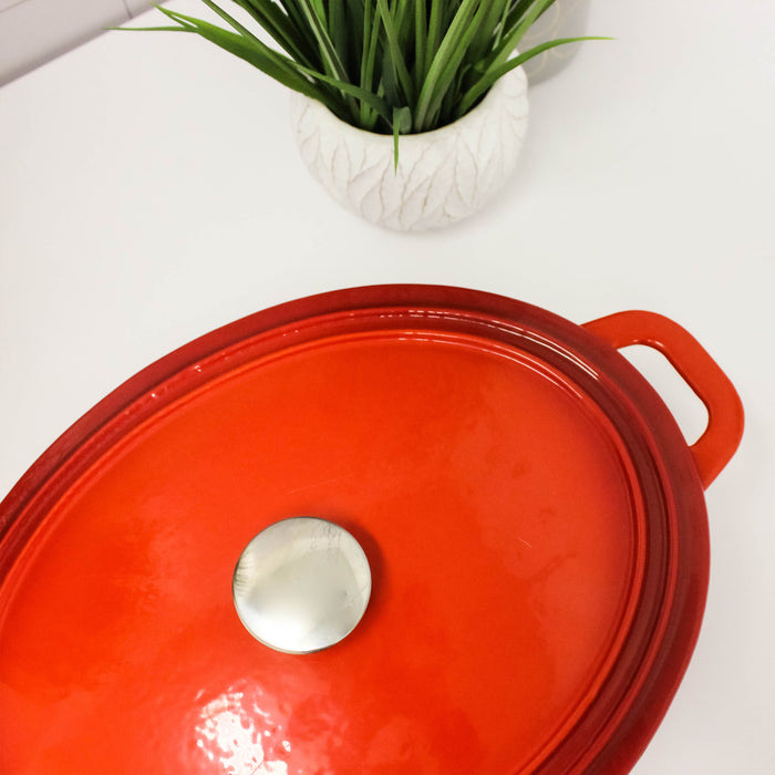 Image 9 of Neo 10Pc Cast Iron Cookware Set, Red