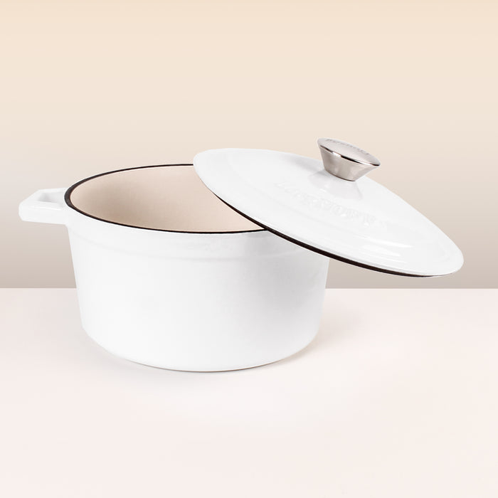 Image 4 of Neo 10Pc Cast Iron Cookware Set, White