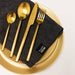 Image 4 of Gem 32pc Flatware Set, Gold Plated