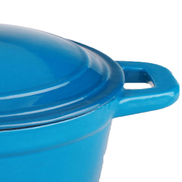 Image 5 of Neo 5Pc Cast Iron Cookware Set, Blue