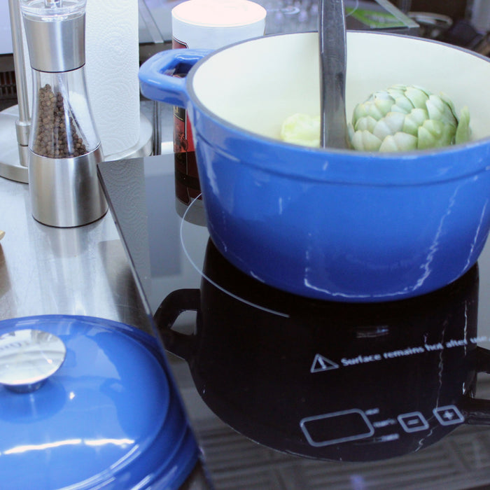 Image 6 of Neo 5Pc Cast Iron Cookware Set, Blue