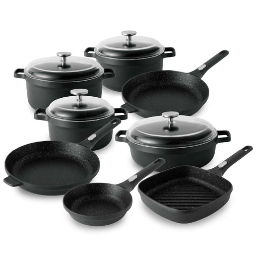 Image 1 of GEM 12Pc Nonstick Cookware Set, Black