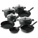 Image 1 of GEM 12Pc Nonstick Cookware Set, Black