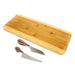 Image 1 of Bamboo 3Pc Long Two-Toned Board and Aaron Probyn Cheese Knives Set