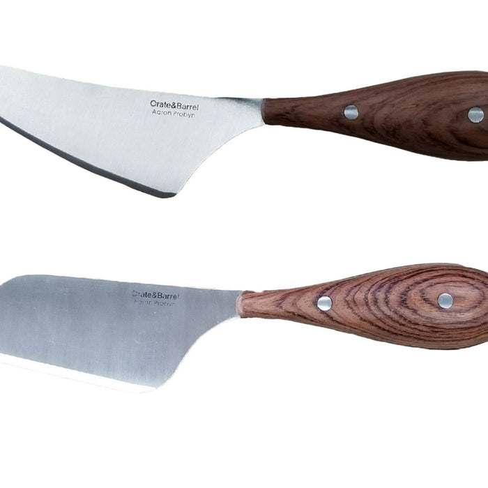 Image 4 of Bamboo 3Pc Rectangle Two-Toned Cutting Board and Aaron Probyn Cheese Knives