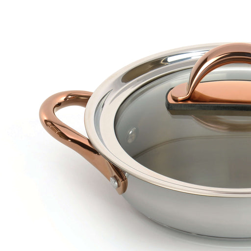 Image 2 of Ouro Gold 18/10 SS 6.25" Saucepan with Glass Lid