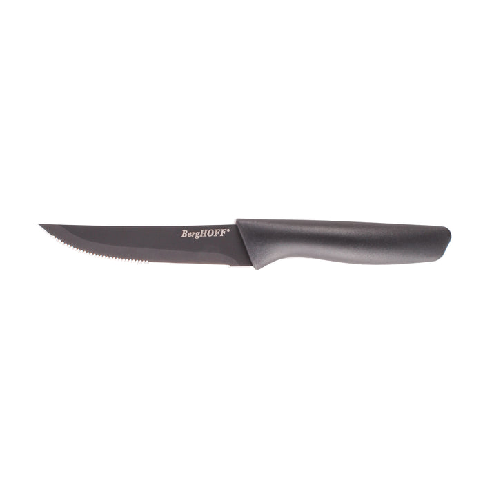 Image 2 of 8pc Serrated Steak Knife Set with NS SS Blade , 8.5", Dark Grey