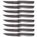 Image 1 of 8pc Serrated Steak Knife Set with NS SS Blade , 8.5", Dark Grey