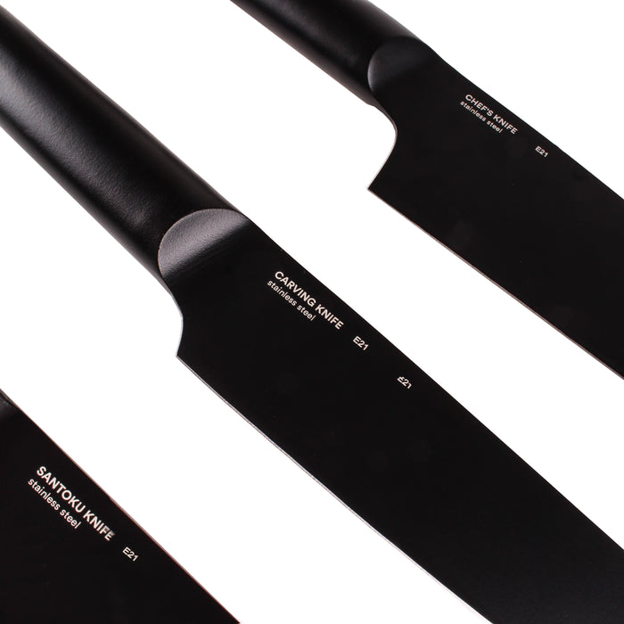 Image 2 of Ron 4Pc Knife Set Black