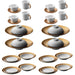 Image 1 of Gem 32pc Dinnerware Service for 4, White & Gold