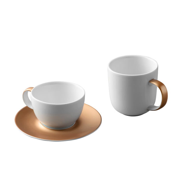 Image 4 of Gem 32pc Dinnerware Service for 4, White & Gold