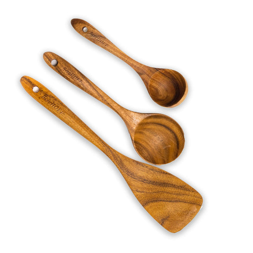 Image 1 of Acacia 3Pc Utensil Set,  Spatula, Spoon & Ladle