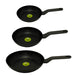 Image 1 of Leo 3Pc Non-Stick Fry Pan Set, Dark Grey