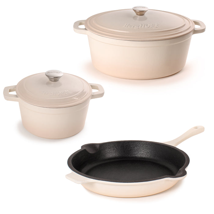 Image 1 of Neo 5Pc Cast Iron Cookware Set, Meringue