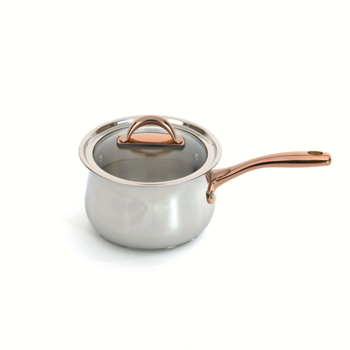Image 3 of Ouro Gold 4pc Starter Cookware Set with Glass Lids
