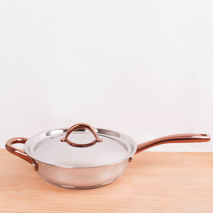 Image 2 of Ouro Gold 4pc Starter Cookware Set with Stainless Steel Lids