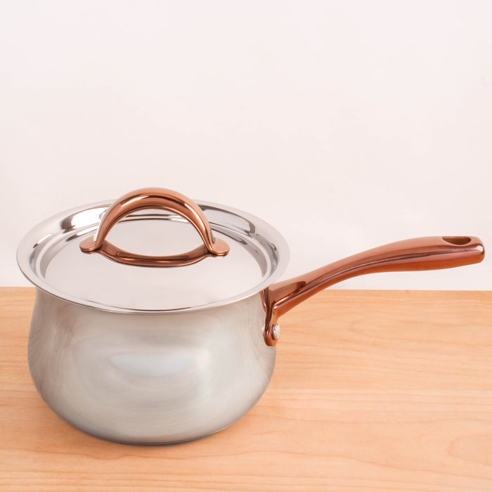 Image 4 of Ouro Gold 4pc Starter Cookware Set with Stainless Steel Lids