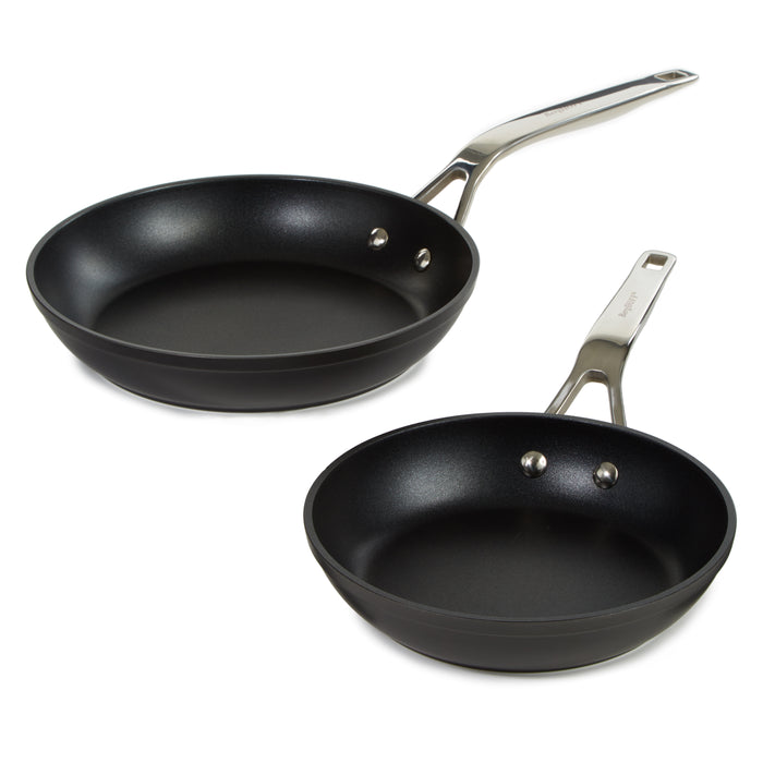 Image 1 of Shopberghoff Essentials 2Pc Non-stick Hard Anodized Fry Pan Set, Black