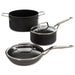 Image 2 of Shopberghoff Essentials 5Pc Non-stick Hard Anodized Cookware Set For Two With Glass lid, Black