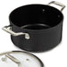 Image 5 of Shopberghoff Essentials 5Pc Non-stick Hard Anodized Cookware Set For Two With Glass lid, Black