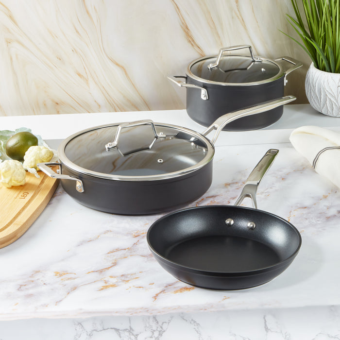 Image 2 of Shopberghoff Essentials 5Pc Non-stick Hard Anodized Cookware Starter Set, Black