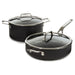 Image 1 of Shopberghoff Essentials 4Pc Non-stick Hard Anodized Simmer Set With Glass Lids, Black