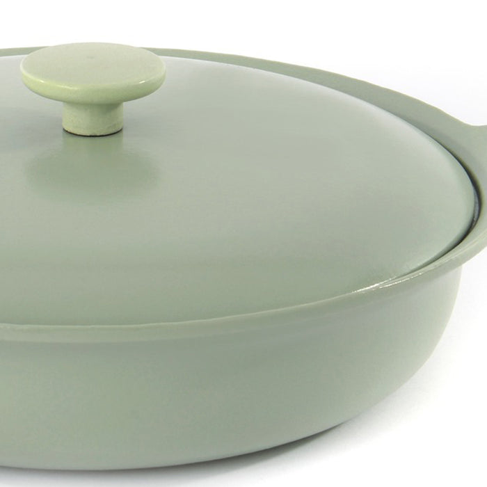 Image 4 of Shopberghoff Ron 11" Cast Iron Covered Deep Skillet 3.5qt, Green