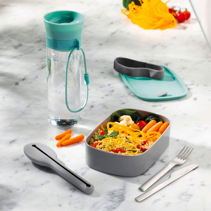 Image 3 of Leo 4Pc SS Travel Flatware Set, Grey