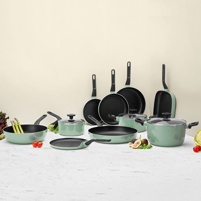 Image 9 of LEO Non-stick Aluminum Frying Pan 12.5", Sage