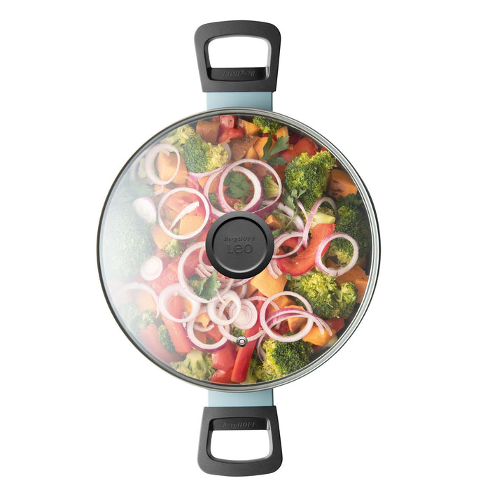 Image 2 of LEO Non-stick Aluminum Stockpot 9.5", 5.9qt. With Glass Lid, Slate
