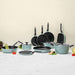 Image 5 of LEO Non-stick Aluminum Saucepan 7", 2qt. With Glass Lid, Slate