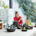 Image 6 of LEO Non-stick Cast Aluminum Stockpot 10", 4.6qt. With Glass Lid, Forest
