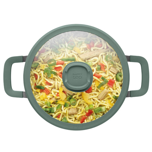 Image 2 of LEO Non-stick Cast Aluminum Stockpot 10", 5.9qt. With Glass Lid, Forest