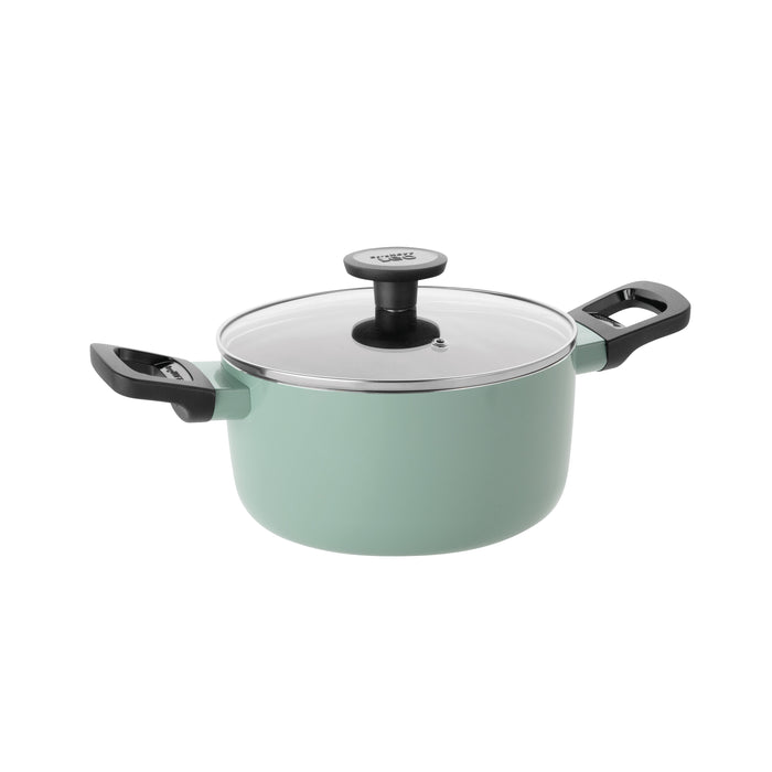 Shopberghoff Sage Non-stick Aluminum 7Pc Cookware Set With Glass Lid Image6