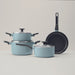 Shopberghoff Slate Non-stick Aluminum 7Pc Cookware Set With Glass Lid Image2