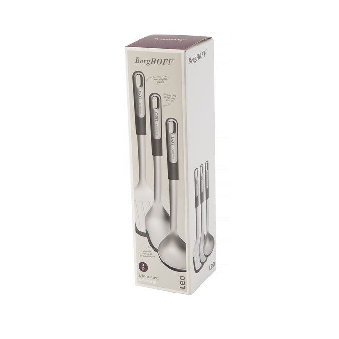 Shopberghoff Graphite Stainless Steel 3Pc Utensil Set With Silicone Cover Image4