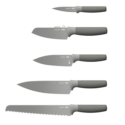 Shopberghoff Balance Non-stick Stainless Steel 6Pc Knife Block Set, Green Image2