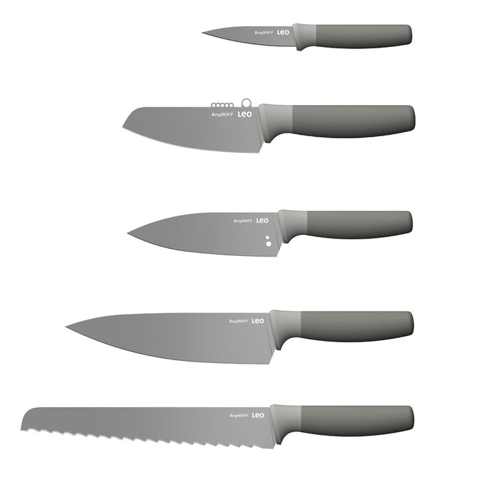 Shopberghoff Balance Non-stick Stainless Steel 6Pc Knife Block Set, Green Image2