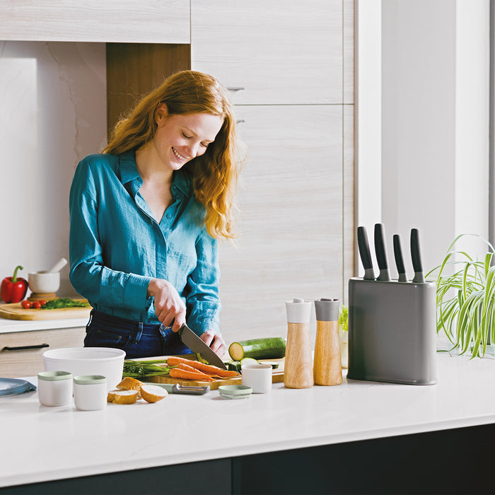Shopberghoff Balance Non-stick Stainless Steel 6Pc Knife Block Set, Green Image3