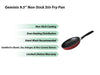 Image 2 of Geminis 9.5" Cast Aluminum Non-Stick Stir Fry Pan Red