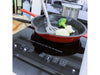 Image 2 of Cast Iron Set 4pc Red (10" Fry Pan, 11" Grill Pan, Steak Press, Apple Trivet)