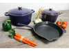 Image 3 of Neo Cast Iron Set 5pc Purple (3qt Cast Iron Covered Stockpot, 5qt Cast Iron Covered Dutch Oven, 10" Cast Iron Fry Pan)