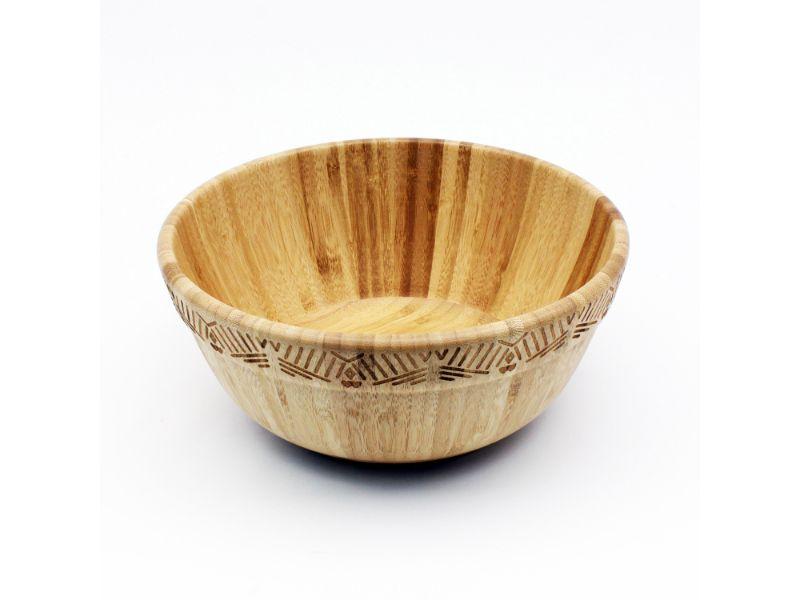 Image 1 of Bamboo Decorated Salad Bowl, 10"