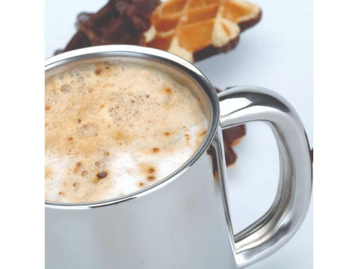 Image 2 of Straight 18/10 Stainless Steel Coffee Mugs, Set of 4
