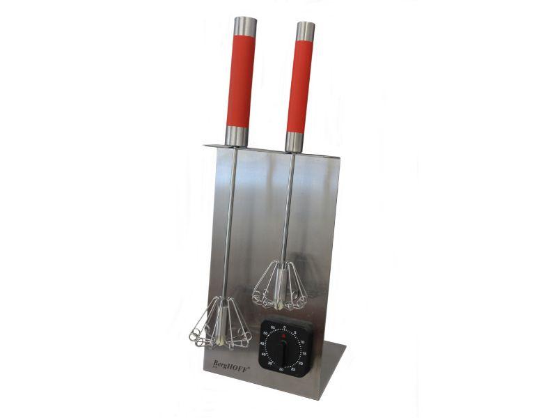 Image 1 of 2Pc Magic Whisk Set with Free Timer, Red