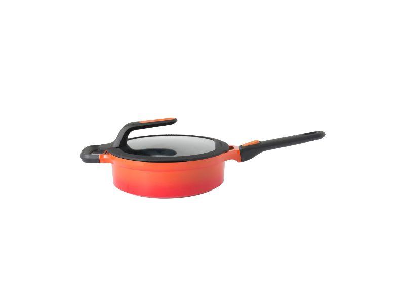 Image 1 of GEM  Cast Aluminum Nonstick 9.5" Covered Sauté Pan , Caribbean Red