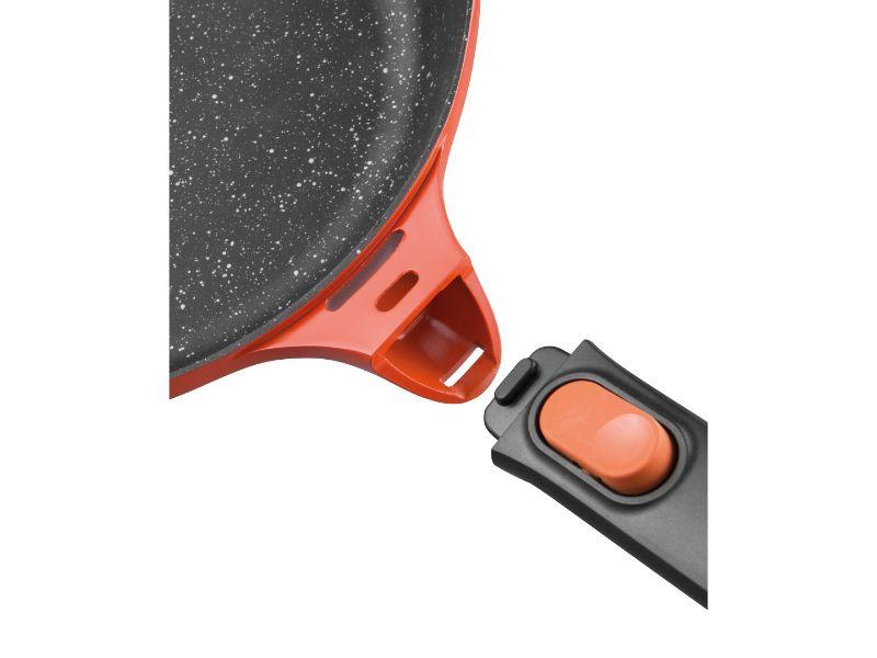 Image 3 of GEM  Cast Aluminum Nonstick 9.5" Covered Sauté Pan , Caribbean Red