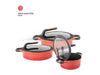 Image 6 of GEM  Cast Aluminum Nonstick 9.5" Covered Sauté Pan , Caribbean Red