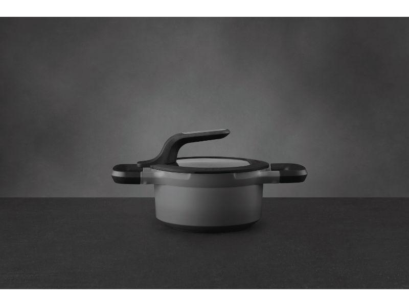 Image 4 of GEM 6.25" Non-Stick Covered Casserole, 1.6 Qt, Grey