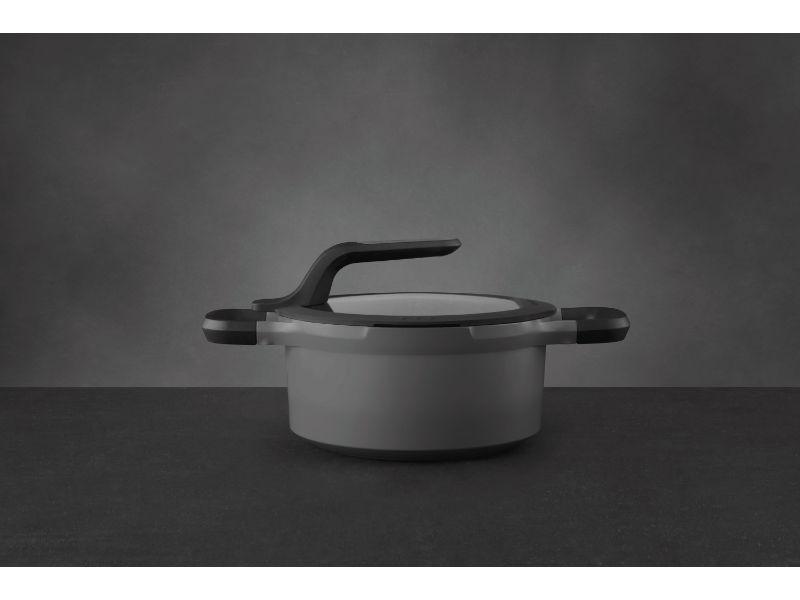Image 5 of GEM 8" Non-Stick Covered Casserole, 3 Qt, Grey
